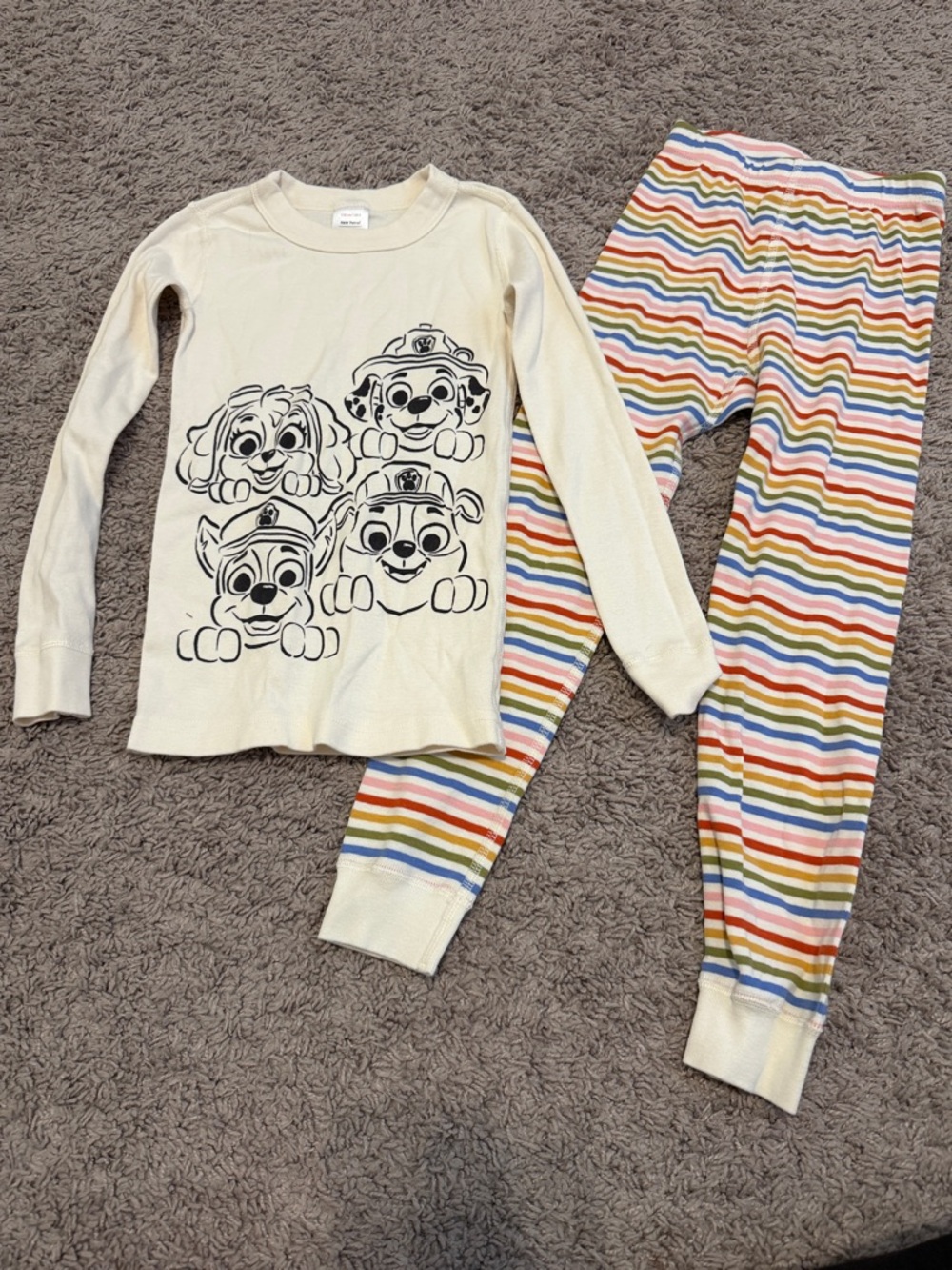 Hanna Andersson x Paw Patrol Rainbow Pajama Two Piece Long Sleeve Set
